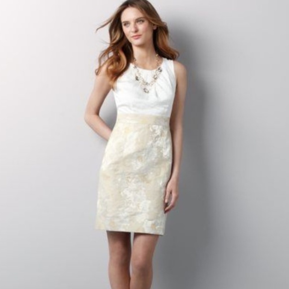 Lela Rose for loft Jacquard sheath dress 0